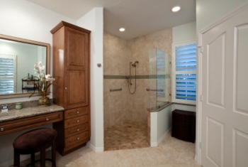 Remodeled bathroom by Prestige Home Improvement Inc